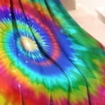 thumbnail image 3 of Colorful Rainbow Tie Dye Spiral Pattern Blanket,Comfortable Soft Flannel Throw Blanket,All Season,Warm Lightweight Blankets for Sofa Bed Couch Living Room Chair,30"x40", 3 of 4