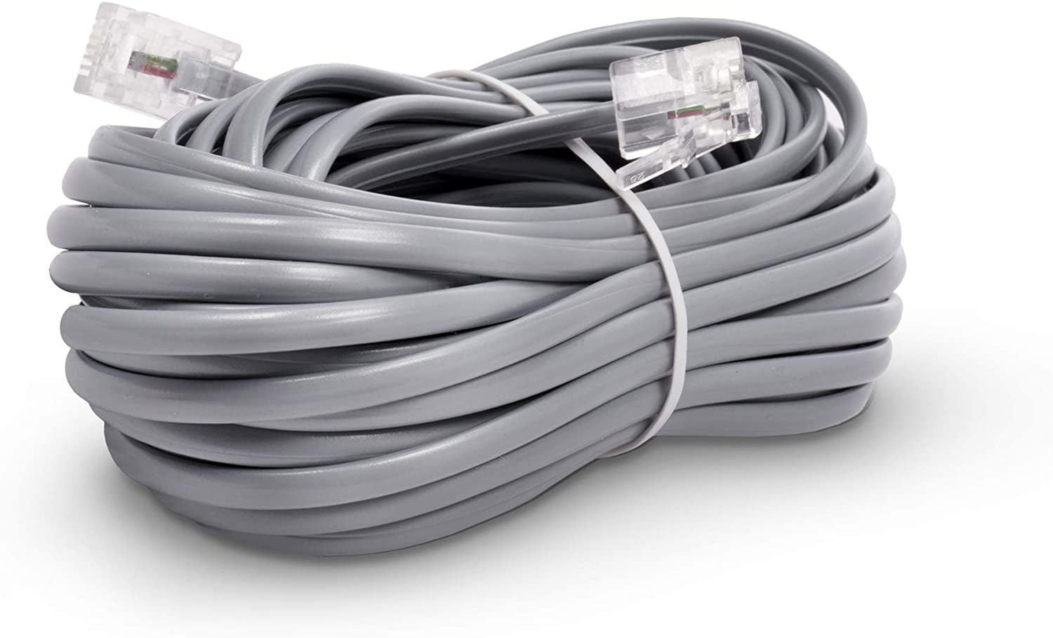 7 FT feet RJ11 6P6C Modular Telephone Extension Cable Phone Cord Line Wire Gray 