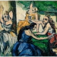 thumbnail image 2 of Cezanne, Paul 26x26 Black Ornate Wood Framed with Double Matting Museum Art Print Titled - The Courtesans, 2 of 4