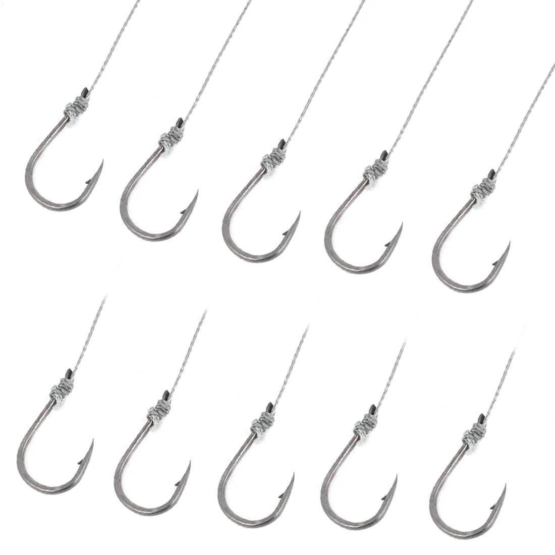 Unique Bargains 10pcs 4 Metal Eyeless Sharp Barb Fish Tackle Wire