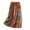Orange, variant on Bixock Maxi Skirt for Women Linen Dresses A Line Faux Linen Print Elastic Waist Side Pockets Double Layer Built In Liner Breathable Summer Daily Women Clothings