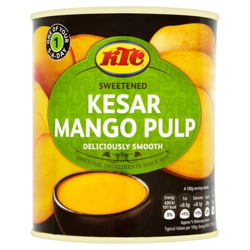 KTC Kesar Mango Pulp 850g, British Import (Pack of 2)