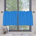 thumbnail image 5 of Colisha Drapes UV Protection Blackout Thermal Insulated Thick Solid Short Curtain Panel Luxury Tier 17#Sky Blue W:42"xL:18", 5 of 8