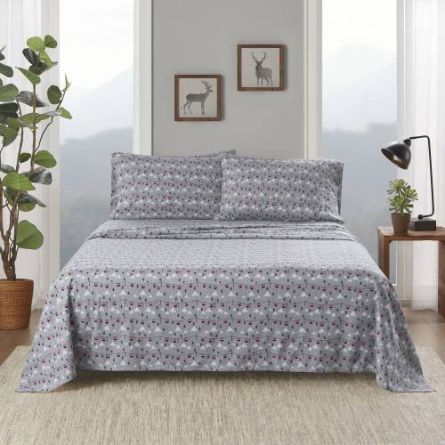 3 PCS Twin Sheet Set Grey Ski Jump