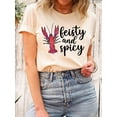 thumbnail image 2 of Camiseta YZMI Crawfish para mujer Louisiana Crawfish Boil Apricot, 2 of 7