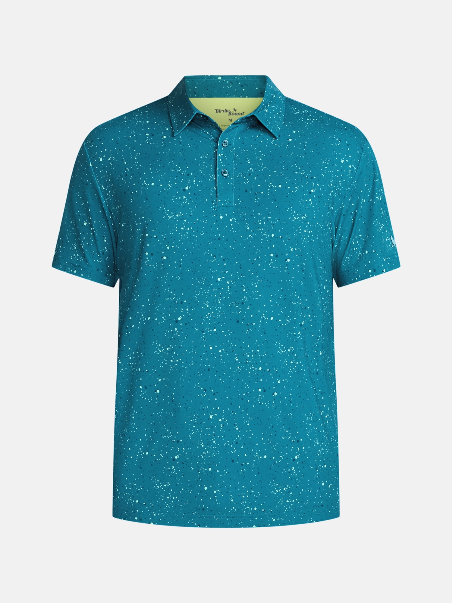 Birdie Bound Splatter Print Golf Polo Shirt, Men's Sizes XS-4XLT