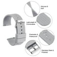 thumbnail image 6 of Uxcell Silicone Watch Band 24mm Rubber Watch Strap with Electroplated Stainless Steel Buckle for Men Women, Light Grey, 6 of 6