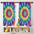 thumbnail image 5 of Blackout Kids Curtains,Colorful Tie Dye Mandala Pattern Childrens Insulated Curtains Set Of 2,Bedroom Essentials,Toddler Room Decor 42"x54", 5 of 5
