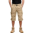 thumbnail image 4 of Zimjoy Men's Tactical Cargo Shorts Multi Pocket Elastic Back Waist Knee-Length Shorts Tactical Velcro Tabs Ripstop Waterproof Work Shorts, Khaki 5XL, 4 of 4