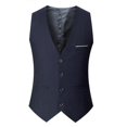 thumbnail image 1 of Chaleco de traje ajustado de talla grande para hombre, Tops para negocios, boda, chaleco Formal o informal, abrigos de cintura de un solo pecho, 1 of 3
