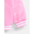 thumbnail image 4 of Barbie Girls' Graphic Patch Varsity Sateen Jacket with Long Sleeves, Sizes 4-12, 4 of 4