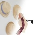 thumbnail image 2 of 2.8 Inch Hat Hooks for Wall - (1 Pack) Cowboy Hat Rack, Strong Adhesive Cap Holder, Organizer for Baseball Caps, Western Room Decor, 2 of 8