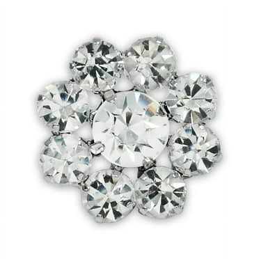 3/4" Daisy Rhinestone Button