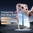 thumbnail image 3 of ELEHOLD Case for iPhone 17 Pro Max, Clear Shockproof Hybrid Phone Case with Built-in Camera Lens Protector,Pink, 3 of 6