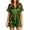 Green, variant on Satin Pajamas for Women Silk Pjs Short Set 2 Piece Button Up Lounge Sets Short Sleeve Sleepwear