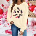 thumbnail image 6 of Womens Valentine's Sweatshirt Cute Candy Couple Love Heart Print Long Sleeve Pullover Tops Valentine's Day Gifts Lover Loose Fit Clothes Shirts, 6 of 7