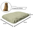 thumbnail image 2 of Geometric Pet Bed, Pattern of Repetitive Hexagonal Shapes in Warm Nature Tones, Resistant Pad for Dogs and Cats Cushion with Removable Cover, 24" x 39", Laurel Green and Pale Yellow, by Ambesonne, 2 of 4