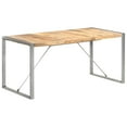 thumbnail image 1 of vidaXL Dining Table 160x80x75 cm Solid Rough Mango Wood, 1 of 5