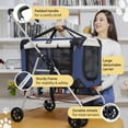 thumbnail image 2 of PetLuv Cat and Dog Stroller, Soft Sided Detachable Pet Carrier & Travel Crate, Plush Bed, Locking Zippers, Privacy Windows, Collapsible, Locking Wheels, 2 of 10