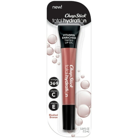 ChapStick Total Hydration Vitamin Enriched Blushed Bronze Hydrating Lip Oil  0.24 Oz