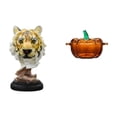 thumbnail image 1 of Escultura Moderna De Calabaza Con Cabeza De Tigre En Vidrio, Figura De Animal, Artesanía Para La Entrada, Sala De Estar, Estantería, Mesa, Pasillo, Tarro De Galletas, Tazón Naranja Para, 1 of 8