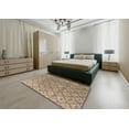 thumbnail image 5 of Ahgly Company Machine Washable Indoor Rectangle Abstract Brown Sugar Brown Area Rugs, 4' x 6', 5 of 7