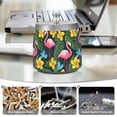 thumbnail image 6 of Yayeee Ashtray with Lid for Cigarette Smokeless Stainless Steel Home Ash Holder, Flamingo Floral Pattern, 6 of 7