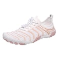thumbnail image 2 of lnmuld Men Women Barefoot Shoes, Breathable Mesh Shoes for Water Yoga Fitness Hiking Color:White,Size:10.5, 2 of 5