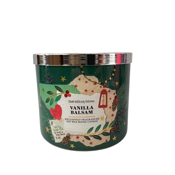 Bath & Body Works 3 Wick Vanilla Balsam Scented Candle 14.5 oz