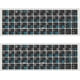 (2PCS Pack) Stickers Clavier Russe-Anglais, Clavier Autocollant de Remplacement Fond Noir avec Lettrage Bleu – image 1 sur 3