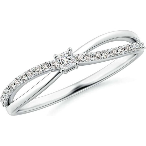 Jewelerix Lovely 925 Silver Princess Cut Ring Moissanite Diamond Engagement 1.30 CT Ring Forever one Her Birthday Gift Ring