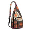 thumbnail image 1 of Chic Paisley Sling Backpack - Exotic Colorful Pattern Shoulder Bag, Fashionable Anti-Theft Pack for Commuters, 1 of 4