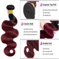 thumbnail image 4 of Extensiones de pelo Nuailisex 1b/99j Burgundy Body Wave 45cm, 4 of 8