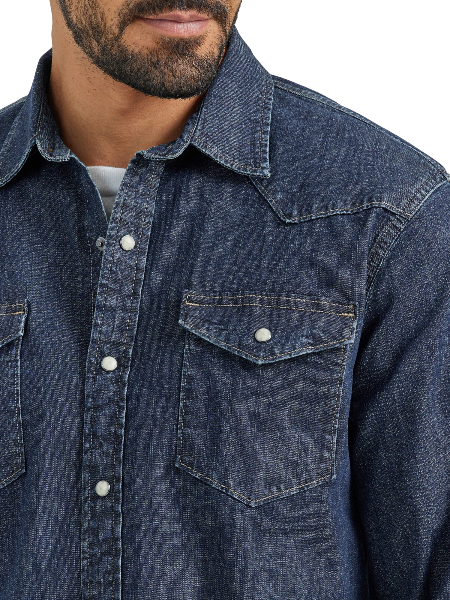 Wrangler® Men's and Big Men's Slim Fit Long Sleeve Woven Shirt, Sizes S-5XL
