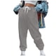 thumbnail image 2 of ICHUANYI Clearance Women Ladies Pants Hippie Punk Trousers Streetwear Jogger Pocket Solid Loose Overalls Long Pants ICHUANYI "ICHUANYI", 2 of 5