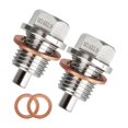 thumbnail image 1 of Magnetic Oil Drain Plug M14 X 1.5MM 2 PCS, Stainless Steel Engine Oil Drain Plugs with 2 Pcs Copper, 1 of 5