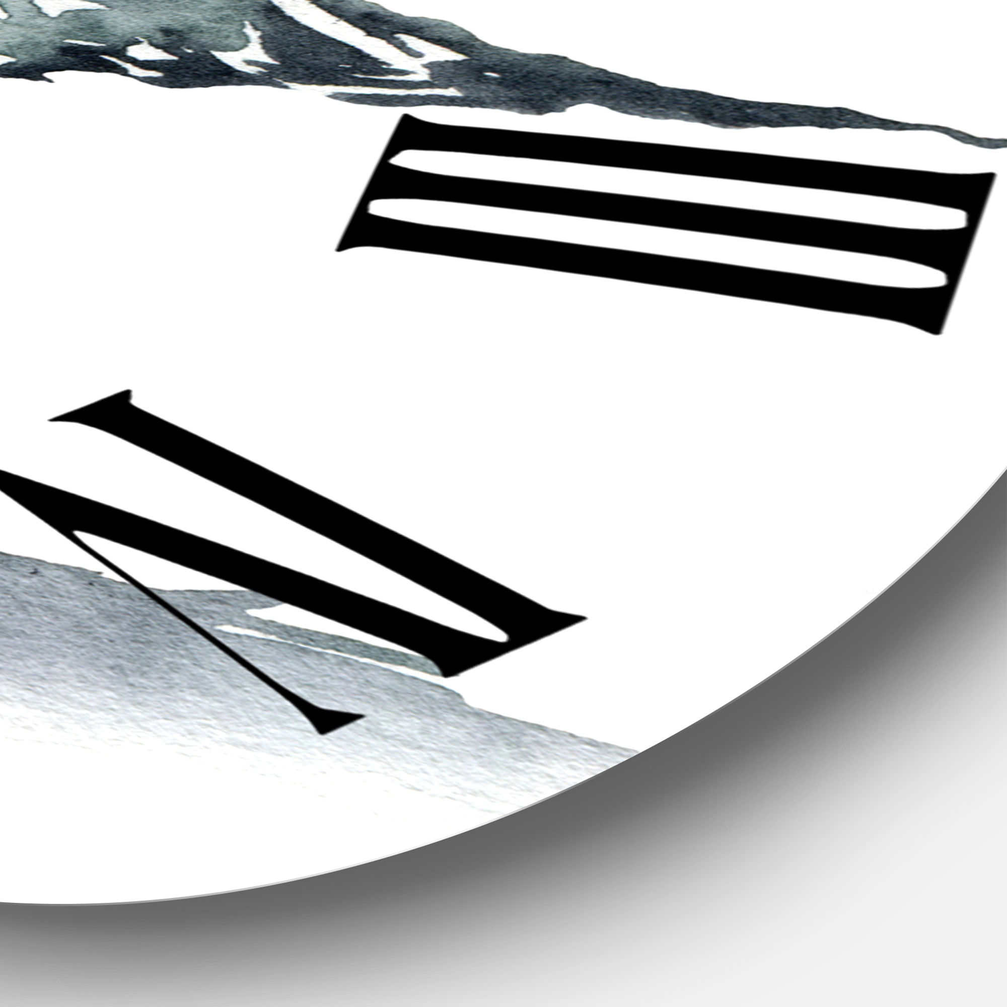 Designart 1 in Modern,Contemporary Wall Clock