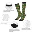 thumbnail image 4 of Picia Women Crew Soft Moisture-wicking Socks Parrots And Tropical Leaves Pattern Design Cotton Socks, One Size fit All, 4 of 9