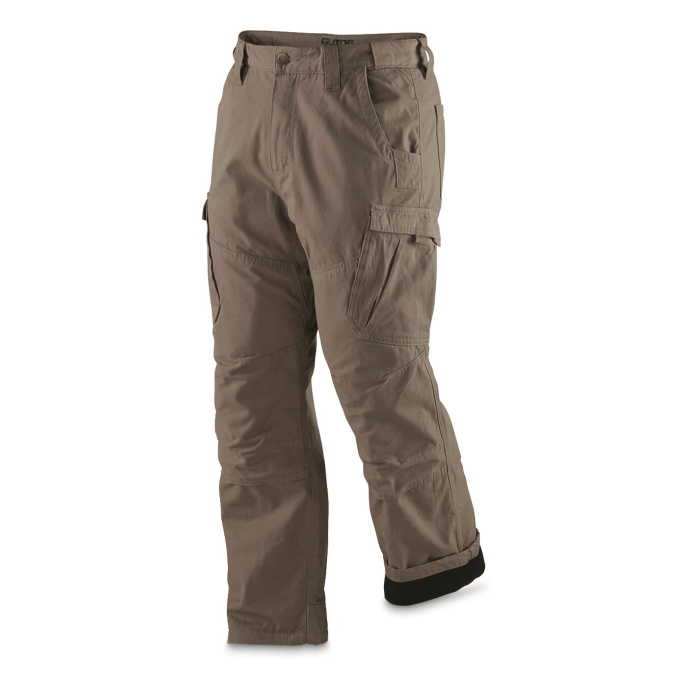 Guide Gear Men's Fleece-lined Flex Canvas Cargo Work Pants - Walmart.com