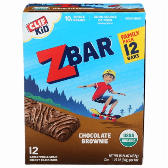 Clif Kid Organic Chocolate Brownie Z Bars12 Pack 1.27 oz - Pack of 3