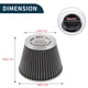 thumbnail image 4 of Filtro de aire de motor Unique Bargains 75mm de alto flujo con cabeza de hongo, filtro de admisión de aire frío de abrazadera superior cerrada con 1 abrazadera gris para automóvil, 4 of 6