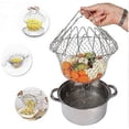 thumbnail image 2 of Stainless Steel Telescopic Folding Basket Frying Basket Kitchen Tools, 2 of 3