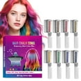thumbnail image 1 of 8 Color Fun Holiday Hair Combs Temporary Washable Chalk, Festive Fun Chalk Combs Color Comb Temporary Chalk Comb 8 Color Washable Set Temporary Hair Dye, 1 of 9