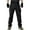 Black, variant on Water-Resistant Ripstop Tactical Cargo Work Pants Multi-Pocket Outdoor Hiking Camping Fishing Construction Pants - Black, Size L No Belt Included