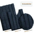 thumbnail image 2 of SAYFUT Chenille 3 PC Bath Mat Set Extra Soft Absorbent Medium Contour Toilet Lid Cover, 2 of 8