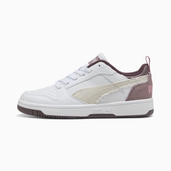 Tenis Puma Rebound V6 Lo MID 90S JR UNISEX 402775-02 blanco 25