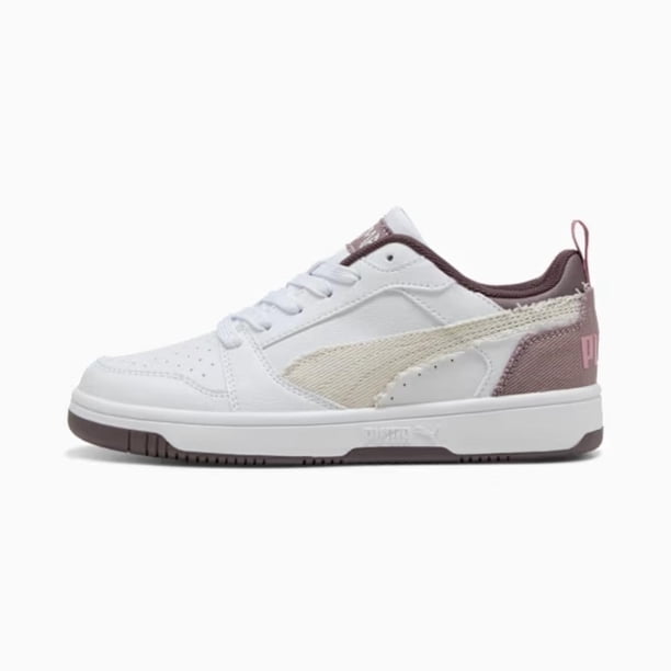Tenis Puma Rebound V6 Lo MID 90S JR UNISEX 402775-02 blanco 24.5