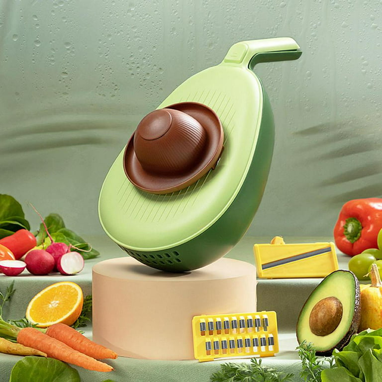 Tohuu Vegetable Slicer Cuts Avocado Shape Vegetable Peeler Multi-function  Ginger Grater With Storage Box For Nutmeg Chocolate Fruits Vegetables right  