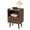 Rattan Walnut, variant on Gelloan Fluted Nightstand Set of 2, Bed Side Table with Drawer, Solid Wood Feet, Open Storage, End Table with Raised Edge, for Bedroom, Dorm and Small Spaces,Walnut