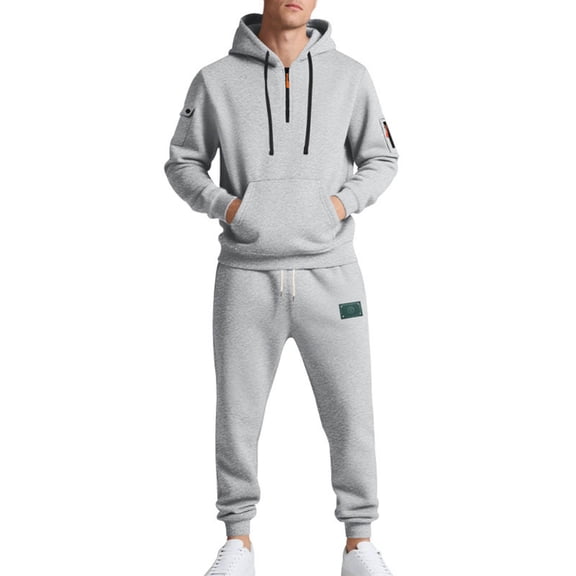 Aofany Men Sweatsuits Sets Workout Track Suits Mens Casual Hoodie and Sweatpants Set Fall Sportswear Tracksuits with Pockets
